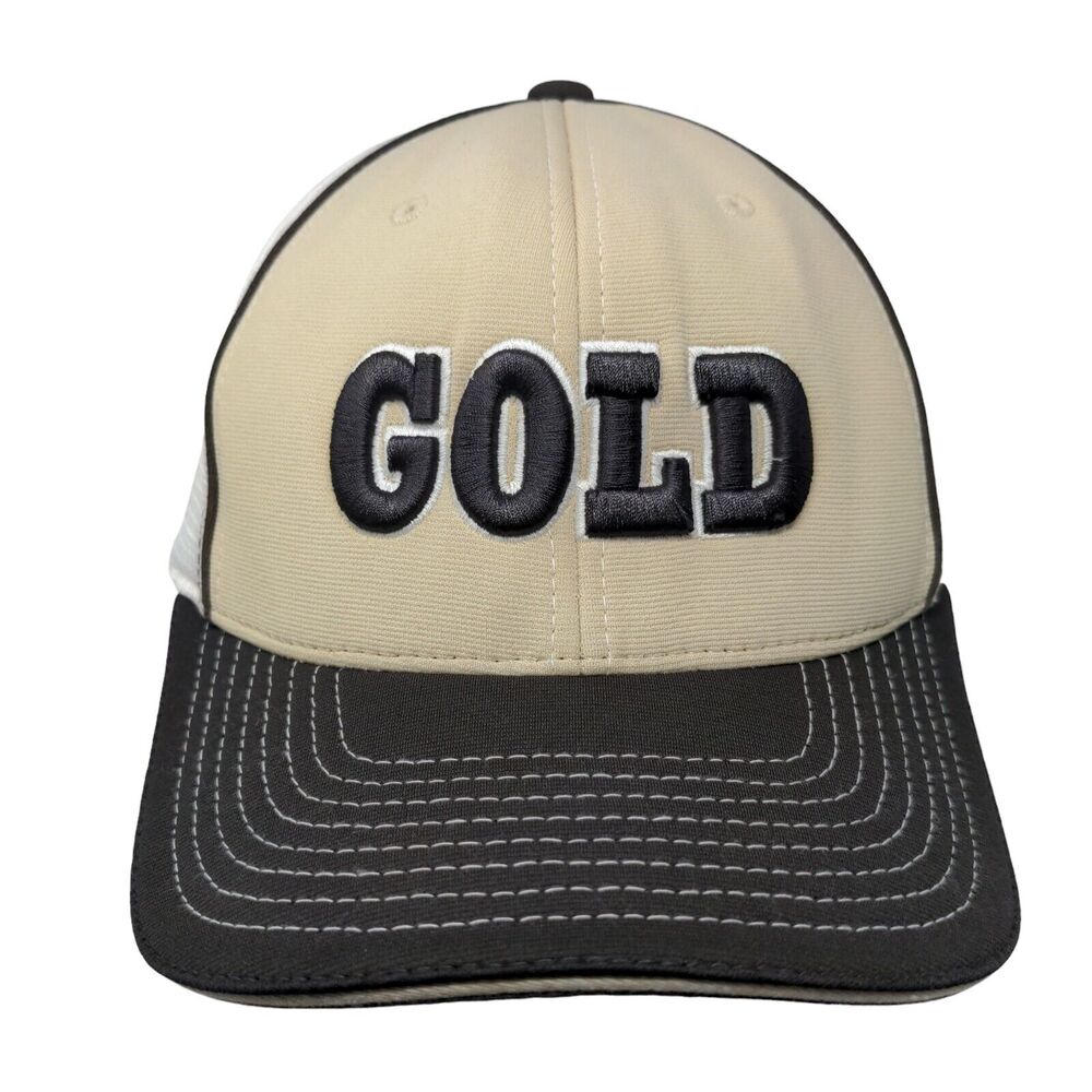 GOLD Fitted Hat Multicolor L/XL Embroidered Flexfit 6 Panel Richardson